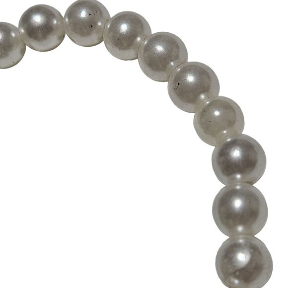 Elegant Faux Pearl Rhinestone Bow Bracelet Holiday Party Fashion Jewelry Women - Picture 3 of 4